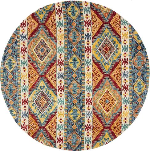 سجادة SAFAVIEH Aspen Collection Runner - 2'3" x 13'، أزرق داكن وعاجي، صوف قبلي بوهو مصنوع يدويًا، مثالي للمناطق ذات حركة المرور العالية في غرفة المعيشة وغرفة النوم (APN502A) in Saudi Arabia