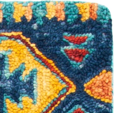 سجادة SAFAVIEH Aspen Collection Runner - 2'3" x 13'، أزرق داكن وعاجي، صوف قبلي بوهو مصنوع يدويًا، مثالي للمناطق ذات حركة المرور العالية في غرفة المعيشة وغرفة النوم (APN502A) in Saudi Arabia