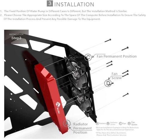 Bykski 480mm × 30 مم سلسلة RC Series PC PC Water Boading Chaiator ، 120 مم × 4 ، مروحة رباعية (CR-RD480RC-TN-V2)-أبيض in Kuwait