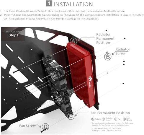 Bykski 480mm × 30 مم سلسلة RC Series PC PC Water Boading Chaiator ، 120 مم × 4 ، مروحة رباعية (CR-RD480RC-TN-V2)-أبيض in Kuwait