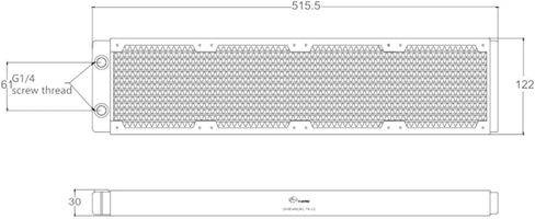 Bykski 480mm × 30 مم سلسلة RC Series PC PC Water Boading Chaiator ، 120 مم × 4 ، مروحة رباعية (CR-RD480RC-TN-V2)-أبيض in Kuwait