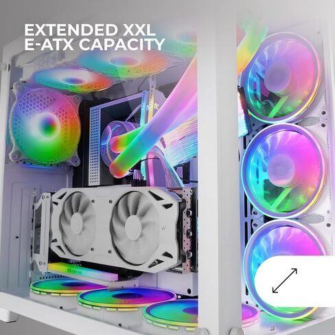 MC-View Pink, Micro-ATX Mini Gaming Tower Case, Frameless 90° Tempered Glass, Modular Dual-Chamber Frame, Full Liquid Cooling Support in Kuwait