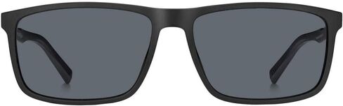 Tommy Hilfiger Men's Male Sunglass Style TH 1675/S Rectangular, Matte Black/Gray, 59mm, 16mm in Saudi Arabia