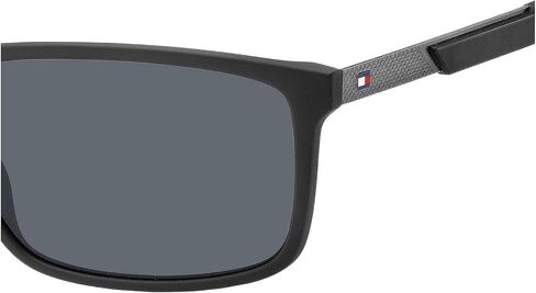 Tommy Hilfiger Men's Male Sunglass Style TH 1675/S Rectangular, Matte Black/Gray, 59mm, 16mm in Saudi Arabia