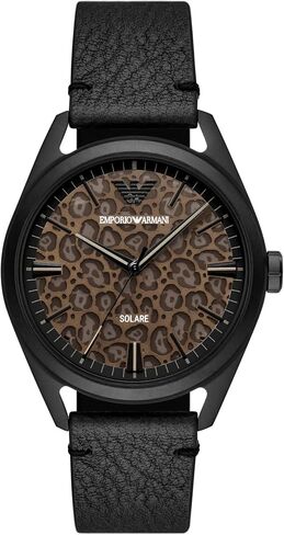 Armani Giovanni Quartz Black Dial Black Leather Men's Watch AR11210 in Saudi Arabia