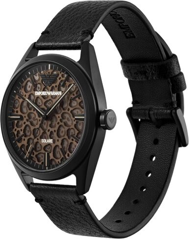 Armani Giovanni Quartz Black Dial Black Leather Men's Watch AR11210 in Saudi Arabia