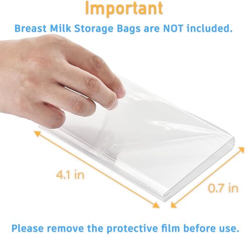 كيس تخزين حليب الثدي المسطح من فريز | مجموعة تسطيح حليب الأم في الفريزر تجعل اكياس حليب الأم منظمة حتى لتوفير مساحة الثلاجة | تناسب 3 4 5 6 اونصة، 4 عبوات in Kuwait