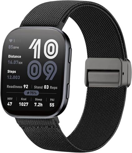 نايلون مغناطيسي مقاس 22 مم متوافق مع Amazfit Bip 6/Amazfit Bip 5 Watch Band ، Platic Soft Sport Brishband Presentize for Amazfit GTR 4/3 in Kuwait