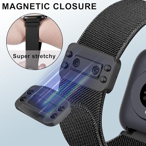 نايلون مغناطيسي مقاس 22 مم متوافق مع Amazfit Bip 6/Amazfit Bip 5 Watch Band ، Platic Soft Sport Brishband Presentize for Amazfit GTR 4/3 in Kuwait