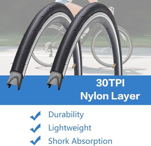 2 Pack 700x28C Bike Tire 700C 60 TPI Foldable Repalcement Bicycle Tires for Road Bicycle in Saudi Arabia