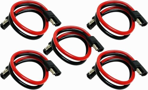 5 Pieces 12 Gauge 12" Quick Disconnect Power Cable Wire Harness in Saudi Arabia