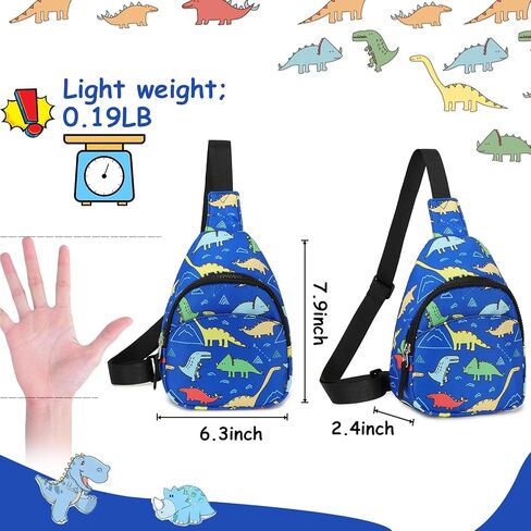 CAMTOP Crossbody Bag Kids Sling Bag Shoulder Bag Chest Pack Small Cartoon Backpack Boys Travel 3-8 Years Old in Kuwait