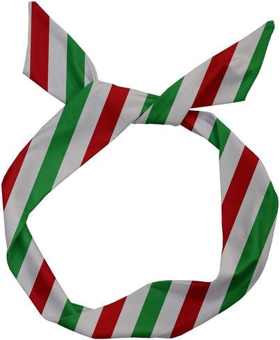 عصابات رأس شيمر آنا شاين لعطلة عيد الميلاد (عصابة رأس على شكل قصب حلوى مخططة باللونين الأحمر والأبيض وربطة عنق) in Kuwait