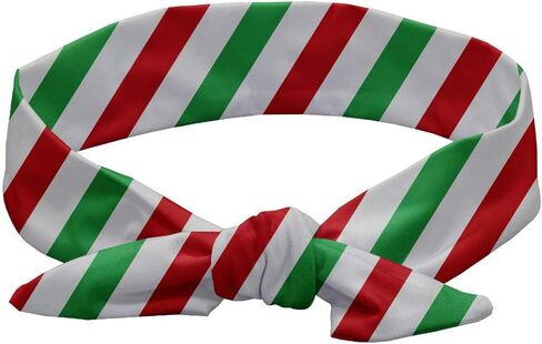 عصابات رأس شيمر آنا شاين لعطلة عيد الميلاد (عصابة رأس على شكل قصب حلوى مخططة باللونين الأحمر والأبيض وربطة عنق) in Kuwait