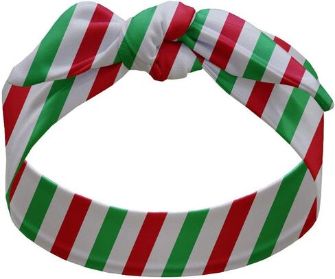 عصابات رأس شيمر آنا شاين لعطلة عيد الميلاد (عصابة رأس على شكل قصب حلوى مخططة باللونين الأحمر والأبيض وربطة عنق) in Kuwait