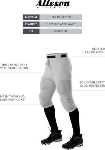 Alleson Athletic Men's Adult Practice Football Pant in Saudi Arabia