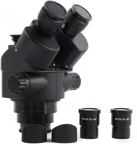 Simul Focal 3.5-90X Continuous Zoom Trinocular Stereo Microscope Head WF10X-20 Eyepiece Rubber Eye-Guards (Color : 7 45X(100mm)) (7 45x(100mm)) in Kuwait