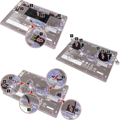 12v CPU Cooling Fan 5F10S13964 Replacement for Lenovo IdeaPad 5 Pro 16IAH7 Yoga Slim 7 Pro 16IAH7 16ARH7 16ACH6 in Saudi Arabia