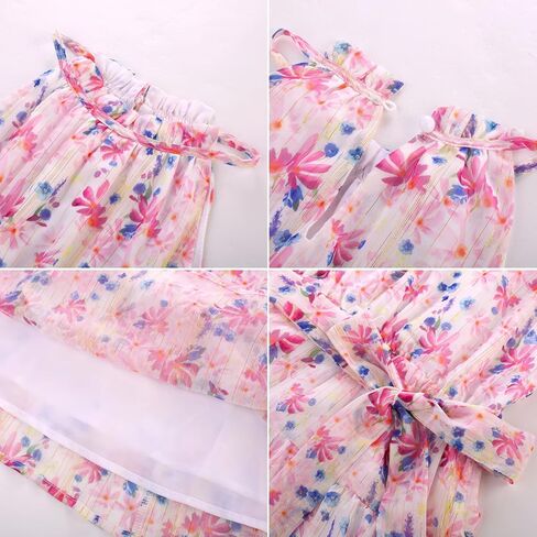 GRACE KARIN 2024 Girls Spring Dresses Girls Sleeveless Summer Floral A-line Dress Green Flower 7Y in Saudi Arabia