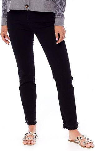 Mud Pie Opal Women's High Rise Straight Leg Jeans, Blue, Large in Saudi Arabia