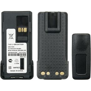 PMNN4424AR IMPRES Li-ion Battery for Motorola APX 1000 APX 2000 APX 3000 APX 4000 Two Way Radios Replacement Battery with Belt Clip(2600mAh)