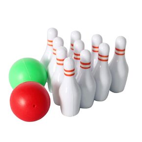 House Bowling Set Simulation Sports Goods Outdoor Miniature Model Include 10x Bottles 2X Bowling