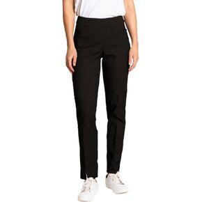 SLIM-SATION Womens Golf Apparel - Women's Regular Pull-On Straight-Leg Pant with Pockets (Black,18) in Kuwait