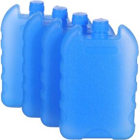 Homoyoyo 4 Pcs Ice Packs for Cooler Reusable Ice Blocks Cooler Freezer Blocks for Lunch Boxes Camping Picnics Beach Fishing Outdoor Sports