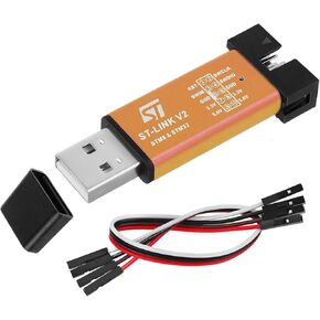 ST-Link V2 Emulator, Downloader Programmer Support Programming Unit STM8 STM32 with Connect Cable and Cover (Random Color)