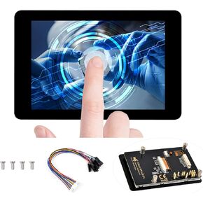 3.5inch Capacitive Touch Display Compatible with Pi 5/4B/3B+/3B/Pico W/Pico 2W/ ESP32 , IPS LCD Screen, 320×480 Resolution, 262K Color, Pigo Pin Header and GH1.25 13PIN Cable Two Connection Ways