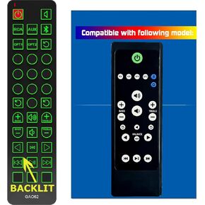 Replacement Remote Control for Kanto Speaker SYD SYD6 YU YU3 YU4 YU5 YU6 (Will not fit for YU2 SYD2 SYD3 SYD4 SYD5),with Green Backlit and Oversized Buttons