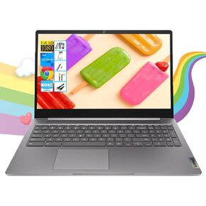 Lenovo IdeaPad 3i Chromebook 15.6" FHD 2025 Upgraded Laptop Computer| Intel Celeron CPU| 4GB RAM|192GB(64GB eMMC+128GB Portable SSD)| Wi-Fi| SD Card Reader| Chrome OS| Long Battery Life| RK Bundle