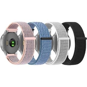 4 حزم نطاقات لـ Garmin Venu 3S / Venu 2S / Vivoactive 4S / Vivomove 3S / Forerunner 265s Watch Band ، حزام سريع للمعصم النايلون البديل النايلون لـ Garmin Forerunner 255s / 265s. in Kuwait