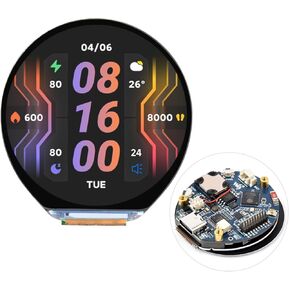 Waveshare ESP32-S3 1.46inch Round Display Development Board, 412×412, Supports Wi-Fi & BLT, Accelerometer and Gyroscope Sensor, Onboard Speaker and Microphone, Without Protective Cover Glass