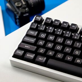 Translucent Jade Keycaps, 142 Keys/ABS/SA Profile/Doubleshot Keycap for MX Switch Custom Mechanical Keyboard (Color : Black)