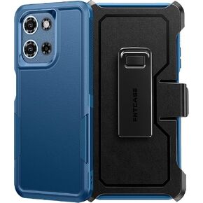 FNTCASE for Motorola Moto-G-5G 2025 Case: Heavy Duty Drop Protection with Rugged Belt-Clip Holster & Kickstand Military Grade Shockproof Durable Protective Cell Phone Cover for Moto G 2025 (Black)