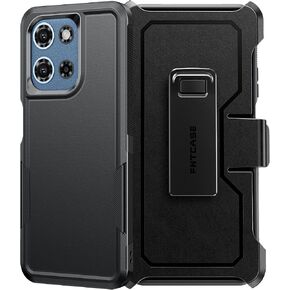 Fntcase لـ Motorola Moto-G-5G 2025 CASE: حماية للانخفاض الثقيل مع حافظة الحزام الوعرة و Kickstand Gradior Grading Drockproof Detective Phone For Moto G 2025 (Black) in Kuwait