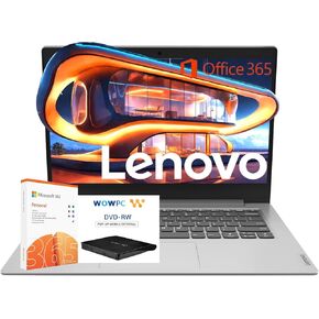 Lenovo Ideapad 1 Labtop ، معالج Intel Pentium N5030 ، شاشة HD 14 "HD ، تخزين 628 جيجا بايت (128 جيجابايت SSD + 500 جيجابايت محرك خارجية) ، ذاكرة 4 جيجابايت ، ويندوز 11 المنزل مع MS Office 365 ومشغل DVD الخارجي in Kuwait