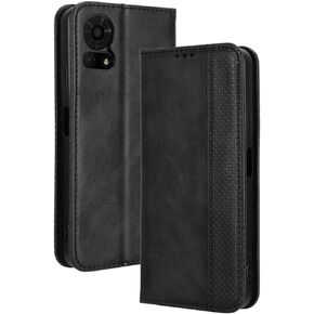 Case for TCL K24 T434D Flip Cover, PU Leather Book Style Wallet with Kickstand Card Holder Slots Protective Magnetic Phone Skin for TCL K24 T434D Red