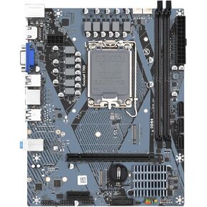 Docooler DDR4 H610M Computer Motherboard LGA1700 CPU Dual Channel＆M.2 Interface Strong Compatibility All-Solid Capacitors High-Speed Transmission High-Clear Visual Experience
