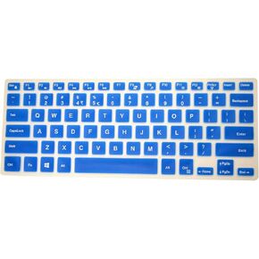 Blue Ultra Thin Silicone Gel Keyboard Cover for Dell inspiron 15 5568 7569 15.6" 2 in 1 Touch Laptop with Application Kit (Please Compare Keyboard Layout and Model)