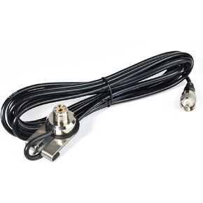 Trunk Lid Mobile Antenna SO239 Mount Universal Lip Mount with 13Ft Low Loss RG58 Cable PL259 Connector for CB/HF/VHF/UHF Mobile Radio Antennas