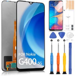 for Nokia G400 5G Screen Replacement, LCD Display Digitizer Touch Screen Assembly for Nokia TA-1530, TA-1448, TA-1476, N1530DL with Repair Tools