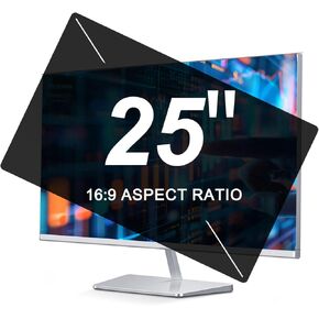 25 Inch Privacy Screen for Computer Monitor - Anti Glare - Anti Blue Light Screen Protector Film,Removable - Anti-Spy Data Security Computer Screen Privacy Shield,16:9 Widescreen Monitor