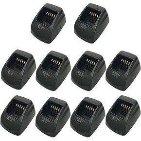 10Pack KSC-32 Rapid Charger Base Compatible with TH-D72A TK-2180 TK-3180 TK-5210 TK-5310 NX-5200 NX-5300 NX-5400 NX-410 NX-411 KNB-33L KNB-43L KNB-47L KNB-48L Without Cord