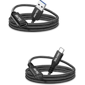 USB C أنثى إلى USB Male Adapter 4ft و USB النوع C 3.2 موسع الذكور إلى الإناث لنقل البيانات ، الشحن