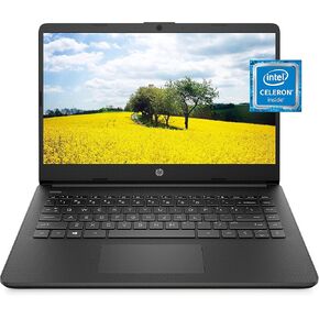 HP 14 Laptop, Intel Celeron N4020, 4 GB RAM, 64 GB Storage, 14-inch Micro-Edge HD Display, Windows 10 Home, Thin & Portable, 4K Graphics, One Year of Microsoft 365 (2021, Jet Black) (Renewed)