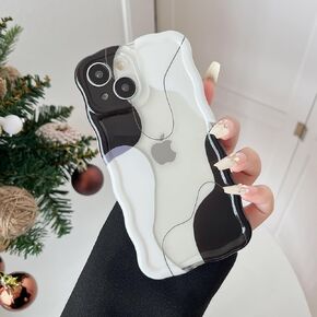 DEFBSC for iPhone 16 Pro Max Case ، Cleat Clear Wavy Art Design Pattern Pattern Pattern Case for Women Girls ، Wave Frame Detective Protection Cover Pully Camera Protection for iPhone 16 Pro Max ، Green in Kuwait