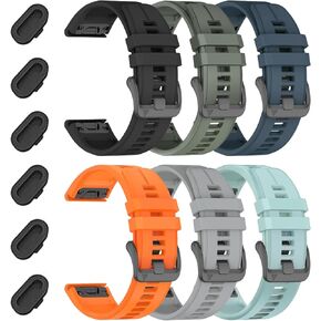 20mm Sport Watch Band Compatible With Garmin Fenix 8 AMOLED-43mm/Fenix 7S pro/7S/Fenix 6S Pro/6S/5S Plus/5S,Silicone Straps for Epix Pro 42MM/Approach S70 42mm/Descent Mk3-43mm/Mk2s