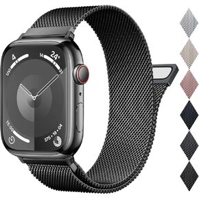 OULUOQI Compatible with Apple Watch Band 49mm 45mm 44mm 42mm 41mm 40mm 38mm,for iWatch Bands Ultra 9 8 SE 7 6 5 4 3-49mm/45mm/44mm/42mm Black